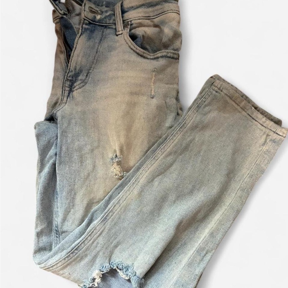 Maurices Light Blue Boyfriend Jeans with Subtle Distressing